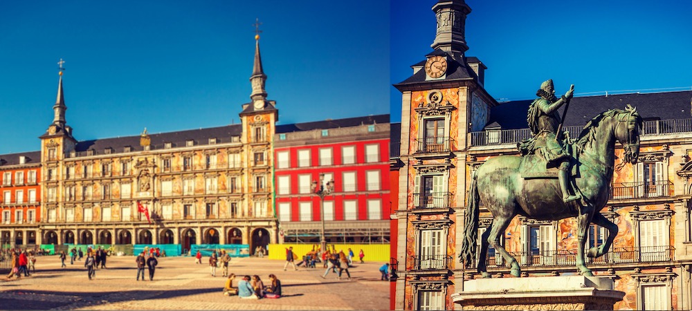 西班牙自由行,馬德里自由行,馬德里馬約爾廣場,菲利浦3世國王雕像,聖誕市集