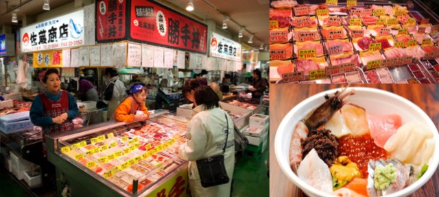 日本自由行,北海道自由行,美食,釧路和商市場,勝手丼,魚生