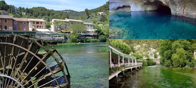 法國自由行,Fontaine de Vaucluse,泉水城,豐泰納德沃克呂瑟,水車,泉眼,River Sorgue