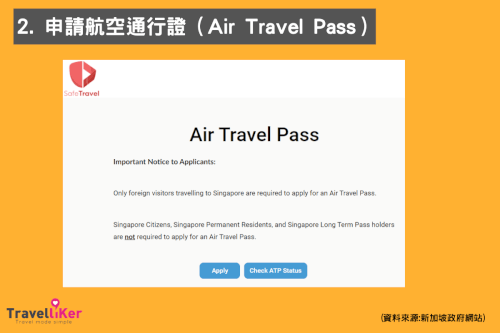 2. 申請航空通行證（Air Travel Pass）