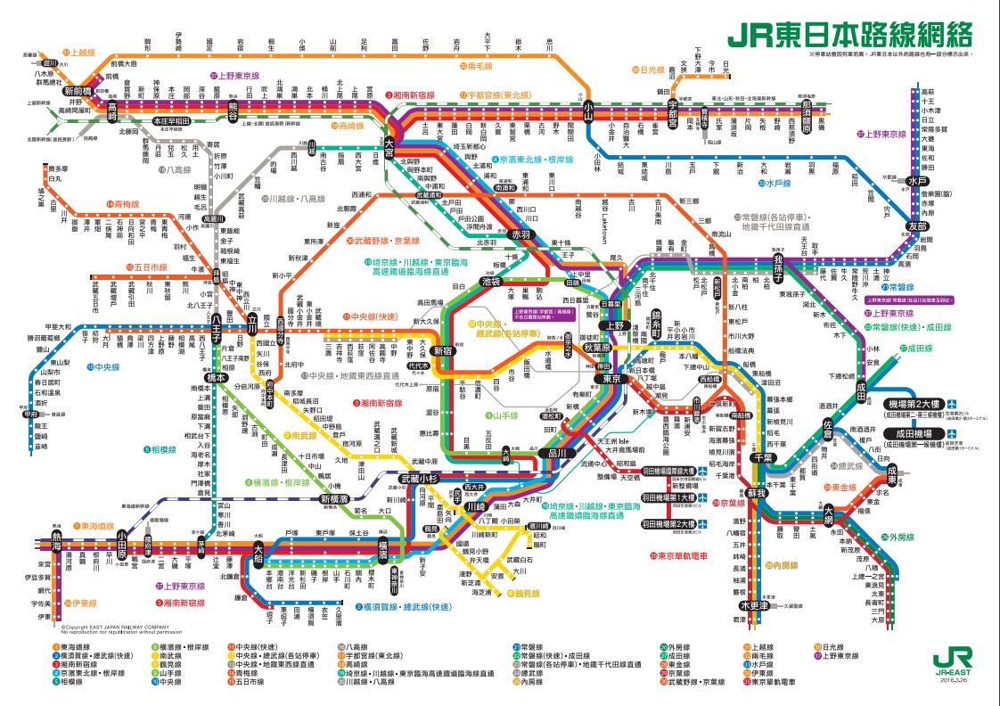 東京JR路線圖
