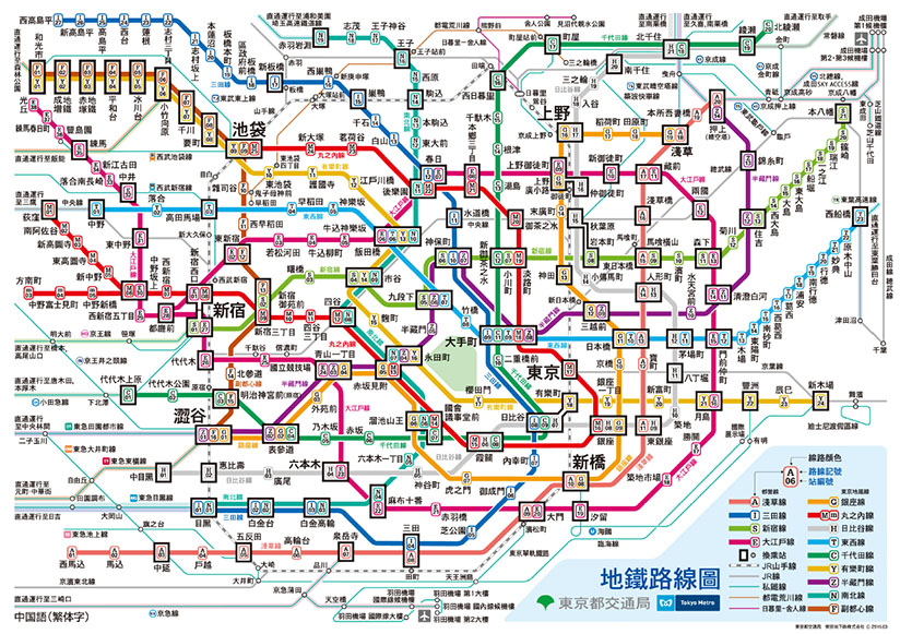 東京Metro地鐵路線圖