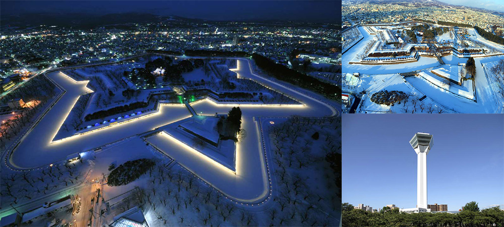 日本,北海道,北海道自由行,北海道冬季活動,函館夜景,五稜郭跡,景點