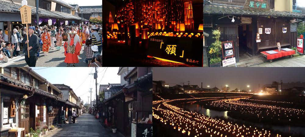 日本自由行,豆田町 ,日田天領祭,千年燈節,鳩屋喫茶店,竹燈籠,江戶風情