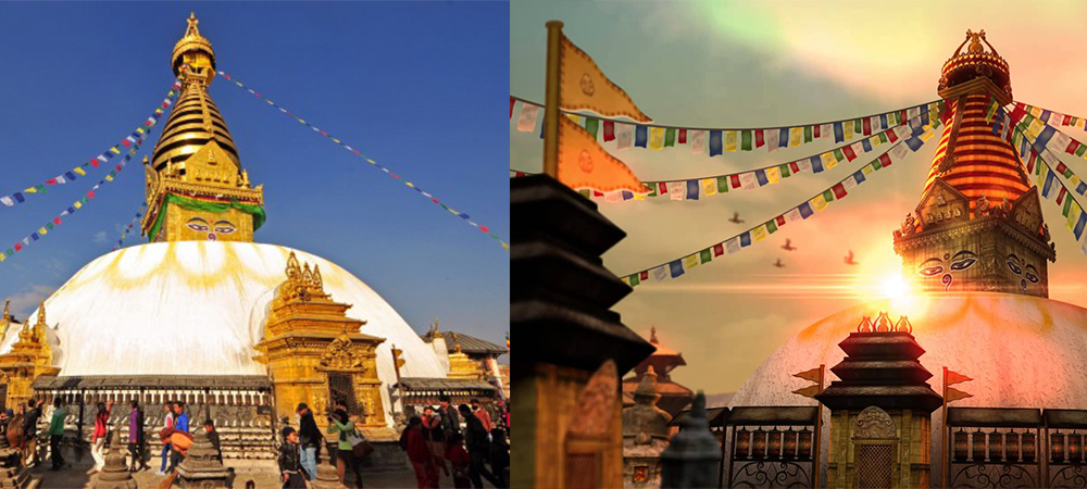 尼泊爾自由行,尼泊爾必去,斯瓦揚布納特佛寺,猴廟