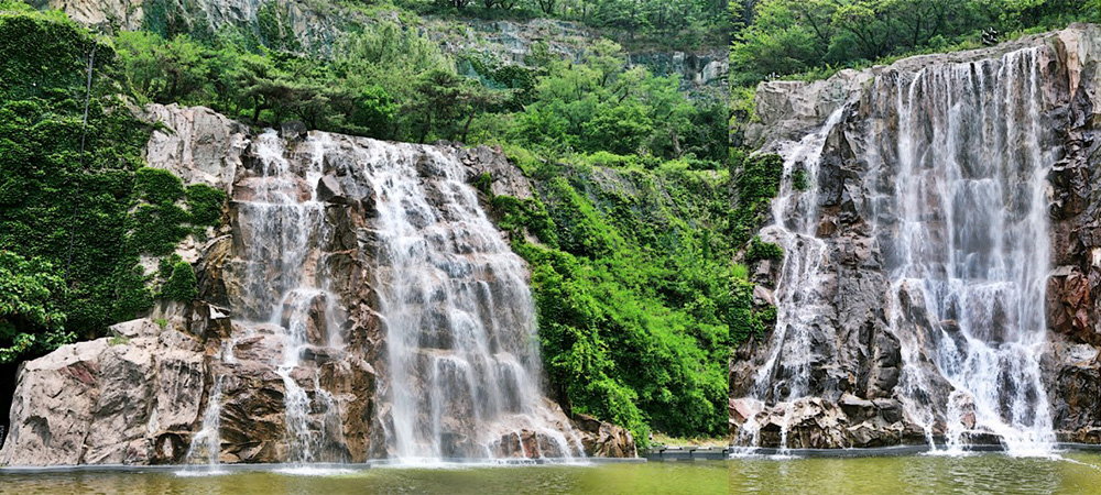 人工瀑布,公園,瀑布,登山,第一,首爾,龍馬瀑布公園,韓國,莎拉